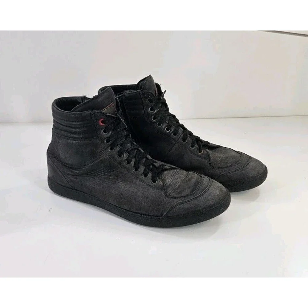 tcx x-groove WP black sneakers mens motorcycle biker hi tops leather ankle guard